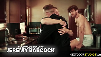 Preview 1 of Avg Blaze - Gorgeous Hunk Is Welcomes Home By Roommates Cock