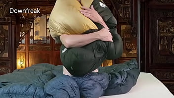 Preview 2 of Slow Dripping Blow Job Hd - Humping North Face Gold Inferno -40 Down Bag. It was the best I&#039_ve ever had!!!