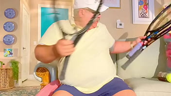Preview 1 of 18 Year Of Sey - Tennis Daddy has big handsfree at end and it&rsquo_s incredible