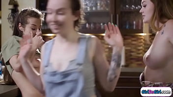 Preview 3 of Amazon Lift Carry - Apprentice licked by busty lesbian teen