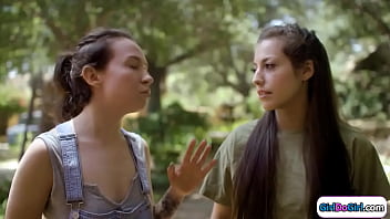Preview 1 of Amazon Lift Carry - Apprentice licked by busty lesbian teen
