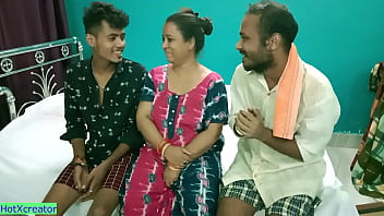 Preview 2 of Sex On Pussy Date - Hot Milf Aunty shared! Hindi latest threesome sex