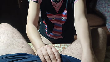Preview 1 of Wheter Sex - Cock massage with hands and lips from Korean woman,  cum in mouth instead of thanks