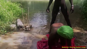 Preview 3 of Chut And Lund Ka Connection - ⭐  POPULAR AFRICAN YAHOO BOY FUCKED VILLAGE GIRLFRIEND TO RENEW POWER IN THE VILLAGE STREAM - HARDCORE EBONY BBC DOGGY AND COWGIRL STYLE PORNO WORK - PART ONE - FULL VIDEO ON PREMIUM RED