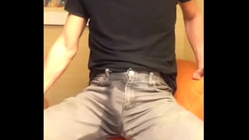 Preview 2 of Teen Yoga Trainers - Pissing my pants on a hotel couch