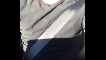 Preview 1 of Black Widow Tiffany Minx - Wetting my jeans in a rental car