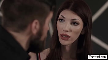 Preview 1 of Mona Boy - Tall TS stepteen analed by bearded stepdad