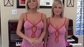 Preview 2 of Funny Dating - Teen Stepsis Princess Cameron And Gia Show Off Their Twats And Tits!