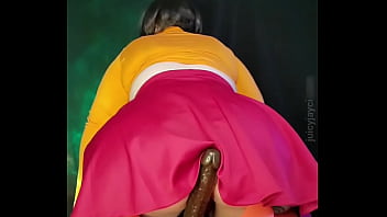 Preview 2 of Great Klitor - Big Ass Velma Rides Huge Toy