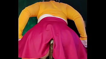 Preview 1 of Great Klitor - Big Ass Velma Rides Huge Toy