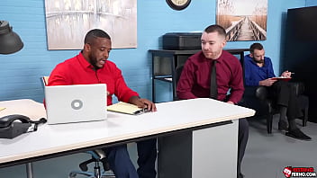Preview 1 of Joni Liver - Johnny B,  Micah Martinez and Nathan Daniels fuck and fist!. Nathan knows that if he wants a job from Micah,  he&#039_s going to have to pull down his pants and take a fist in the middle of his office