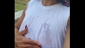 Preview 3 of Boy Gey Sexy Boy - Outside peeing my shorts slurping it spitting it on my shirt with a flash while the neighbors watch