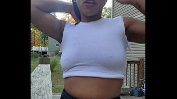Preview 1 of Boy Gey Sexy Boy - Outside peeing my shorts slurping it spitting it on my shirt with a flash while the neighbors watch