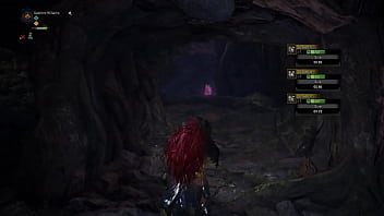 Preview 2 of Indian Desi Old Aunty Young Boy - Monster Hunter World Emerald Star Dust E.1