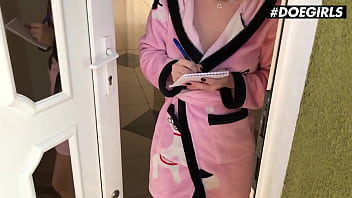 Preview 1 of Nuteen Net Brother Sister - DOEGIRLS - Blonde Model (Zazie Skymm) Sucks A Huge Cock In The Morning In Hot POV Session