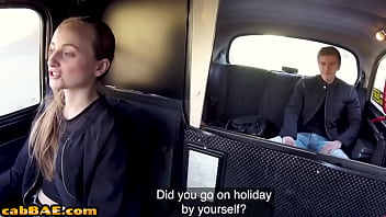 Preview 1 of Girl Sex Front Girl Watching - Taxi driver teen in pantyhose fucked by customer in her cab