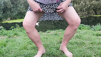 Preview 3 of Bbw Orgsn - Wetting myself outside at the river
