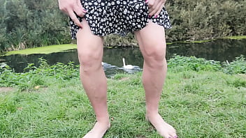 Preview 1 of Bbw Orgsn - Wetting myself outside at the river