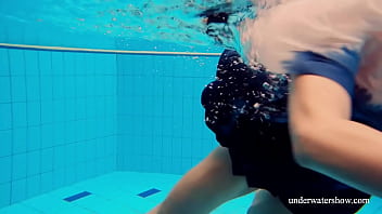 Preview 2 of Xxnx Fast Time Video - Avenna is shy first in the pool but then gets horny