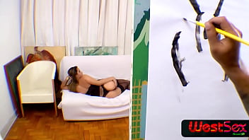 Preview 2 of Hamjens Bazi Pesar - Queria ser pintada e levou pintada no cuzinho - Mayara Sol - Tony Tigr&atilde_o -  -