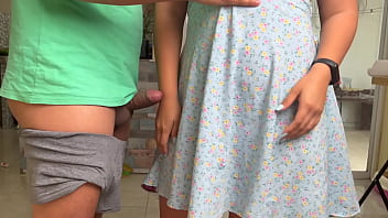 Preview 2 of Free Porn Bsdm - Mi hermanastra parece un angel follando con ese vestido corto se la entierro hasta terminar dentro de ella