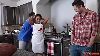Preview 1 of Sadism Black Cock Real Anal - Brianna Bourbon fucks Brad Sterling in exchange for giving up Brady for the football session