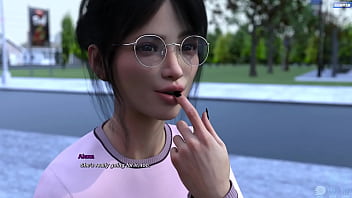 Preview 4 of Sex Pron Xxx - Game Of Life #09 - Brunette Teacher Milf Goes Down To Her Knees And Sucks My Cock Dry Of Cum. We Get Caught By Another Student Who Masturbates
