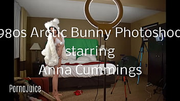 Preview 1 of Nude Women Bath - promo 1980s Arctic Bunny Photoshoot starring Anna Cummings