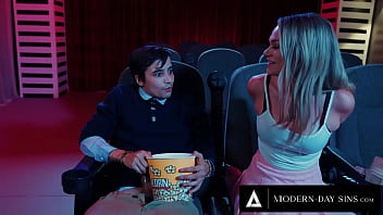 Preview 2 of Indian House Owner Rapes Servant - MODERN-DAY SINS - Pervy Teens Have PUBLIC SEX In Movie Theatre And GET CAUGHT! With Athena Faris
