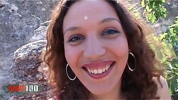 Preview 1 of Maturemother Son Sex - Zeta Niagara,  beautiful little Arab brunette who squirts like a slut while being fucked outdoors