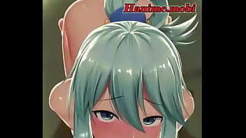 Preview 2 of My Mom Is Sliping Xxx Video - Hentai Webtoon ANime Konosuba Aqua Hentai BJ HJ Girl Body 3D Fuck Casual exercise