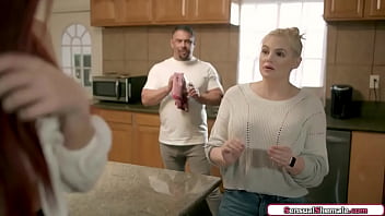 Preview 1 of Fast Wwwxxx - Busty trans Tori Easton bareback stepdad