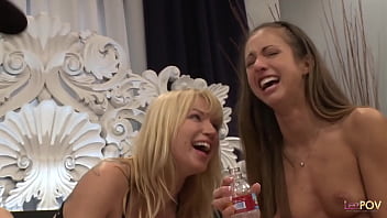 Preview 1 of Helen Hunt Suck - Tattooed lesbian loves to twirl the dildo once it is up her lovers soaking wet cunt