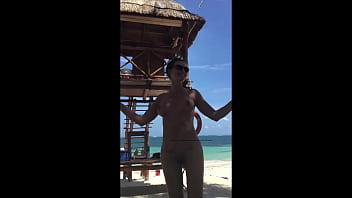 Preview 4 of 5 Manitoba - naked in restaurant and beach at Caribbean