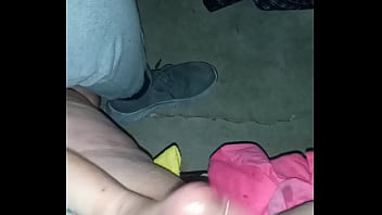 Preview 2 of Sanilone Xxnx - Getting handjob in a storage unit