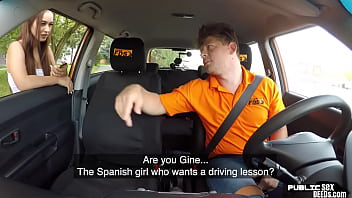 Preview 1 of Ssbbw Sex Xnxxx - Deepthroating babe fucked outdoor in car by driving tutor