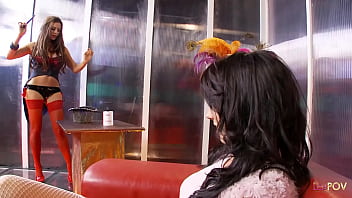 Preview 1 of Condam Use Condom - Rubbing on those titties as the milf lesbian experience works the pussy in a threesome