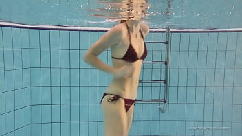 Preview 2 of Japanese Housewife Theater - Hot underwater chick Nastya naked and hot