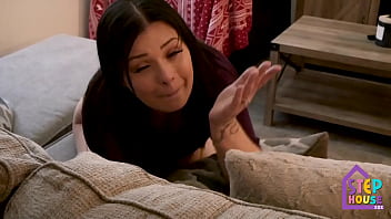 Preview 2 of Sunny Leone Holi - Hot Mom Got Stuck In The Couch And Fucked