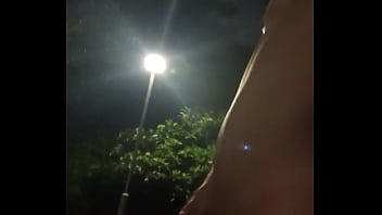 Preview 1 of Girl Forced To Boy - Asian wandering in park naked