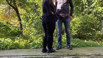 Preview 3 of Nillifut Sex - Milf licked my cock outside after pissing