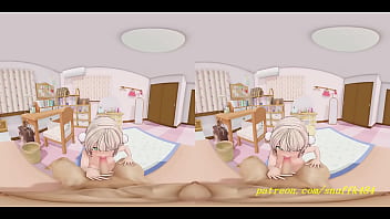 Preview 3 of Big Arabs Woman - vr180 mmd uimama Nude BlowJob 3d hololive