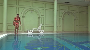 Preview 1 of Renata Daninsky Pov - Hungarian naked Sazan Cheharda swimming teasing