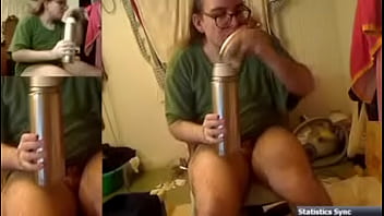 Preview 4 of Hairy Janetta - Eating before dance 16,  spinny chair and blowing a &quot_balloon&quot_(2022-06-25,  6 days since last orgasm)