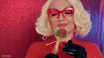 Preview 1 of Xxx X Djo - ASMR mukbang latex eating video - Arya Grander in braces