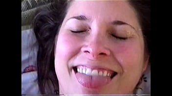 Preview 2 of Ganc Beng - Busty Brunette gives a close-up blowjob and pearl necklace