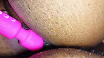 Preview 1 of Bottomless Spank - My horny girlfriend ask me to use vibrator while fucking her.