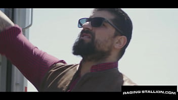 Preview 1 of Wwwxxxvideo Dog Sister - Bearded Trucker Raw Driiled By Hunk Employer - Ryan Bones,  Travis Connor - RagingStallion
