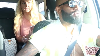 Preview 2 of Gat Asses - Slutty Busty Nina Kayy Blows and Fucks her Driver&#039_s Super Long Wang!