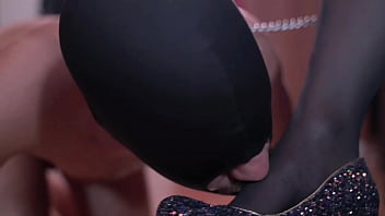 Preview 2 of Cum Klips - Dominatrix Nika spanked the slave&#039_s bare ass and shoved a dildo deep into his throat